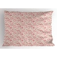 thumbnail image 1 of Ambesonne Cherry Blossom Pillow Sham, Blooming Sakura Art, 26" X 20", Dried Rose and Eggshell, 1 of 2