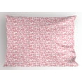 thumbnail image 1 of Ambesonne Cherry Blossom Pillow Sham, Uneven Pattern, 36" X 20", Pale Pink Ruby and White, 1 of 2