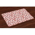 thumbnail image 1 of Ambesonne Cherry Blossom Place Mats Set of 4, Nature, Standard Size, Coral Blush White, 1 of 4