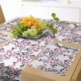 thumbnail image 1 of Ambesonne Cherry Blossom Table Runner & Placemats, Sakura Tree Bird, Placemat 4 pcs + Runner 14"x72", Black Hot Pink White, 1 of 2