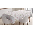 thumbnail image 1 of Ambesonne Cherry Blossom Tablecloth Rectangular Table Cover, Tender Spring, 52"x70", Pale Pink Green White, 1 of 4