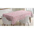 thumbnail image 1 of Ambesonne Cherry Blossom Tablecloth Rectangular Table Cover, Uneven Pattern, 52"x70", Pale Pink Ruby and White, 1 of 4