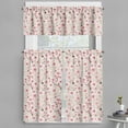 thumbnail image 1 of Ambesonne Cherry Blossom Valance & Curtain, Random Flourish, 55"x45", Coral Pale Green Brown, 1 of 6