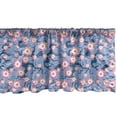 thumbnail image 1 of Ambesonne Cherry Blossom Valance Pack of 2, Art Deco Scale, 42"X18", Pink and Violet Blue, 1 of 3