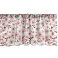 thumbnail image 1 of Ambesonne Cherry Blossom Window Valance, Sakura 3D Design, 54" X 18", Dark Taupe and Rose, 1 of 3
