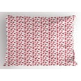thumbnail image 1 of Ambesonne Cherry Pillow Sham, Simplistic Red Berry Pattern, 36" X 20", Dark Coral Charcoal Grey, 1 of 2
