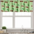 thumbnail image 1 of Ambesonne Cherry Valance Pack of 2, Simplistic Cherries, 42"X12", Pale Green and Burgundy, 1 of 5