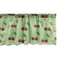 thumbnail image 1 of Ambesonne Cherry Window Valance, Simplistic Cherries, 54" X 18", Pale Green Burgundy, 1 of 3