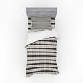 thumbnail image 1 of Ambesonne Chevron Bedding Set 3 Pcs, Retro Horizontal Stripes, Twin XL, Ivory and Black, 1 of 3