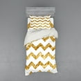 thumbnail image 1 of Ambesonne Chevron Bedding Set 3 Pcs, Zigzag Pattern Modern, Twin XL, Pale Coffee White, 1 of 3