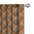 thumbnail image 1 of Ambesonne Chevron Curtains, Overlapping Zigzag Lines, Pair of 28"x63", Burnt Orange Pale Taupe, 1 of 1