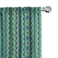 thumbnail image 1 of Ambesonne Chevron Curtains, Vintage Geometrical, Pair of 28"x95", Pale Green Sea Green, 1 of 5