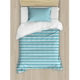 thumbnail image 1 of Ambesonne Chevron Duvet Cover Sets, Zigzag Tribal Design, 2-Twin, Grey White Petrol Blue, 1 of 4