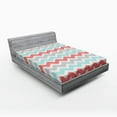 thumbnail image 1 of Ambesonne Chevron Fitted Sheet, Art Pastel Zigzags, Queen Size, White Charcoal Grey, 1 of 2