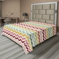 thumbnail image 1 of Ambesonne Chevron Flat Sheet, Boho Old Fashioned, King Size, Multicolor, 1 of 1