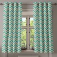 thumbnail image 1 of Ambesonne Chevron Grommet Curtain, Angular Stripes Pattern, 50" x 54", Pale Sage Green Beige, 1 of 6