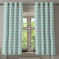thumbnail image 1 of Ambesonne Chevron Grommet Curtain, Geometric Wavy Zigzag, 50" x 54", Seafoam Grey White, 1 of 6
