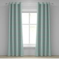 thumbnail image 1 of Ambesonne Chevron Grommet Curtain, Geometric Wavy Zigzag, 50" x 72", Seafoam Grey White, 1 of 6