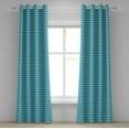 thumbnail image 1 of Ambesonne Chevron Grommet Curtain, Sea Colored Zigzags, 50" x 120", Teal Pale Blue, 1 of 6