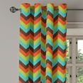 thumbnail image 1 of Ambesonne Chevron Grommet Curtain Single Panel, Royal, 50"x60", Multicolor, 1 of 5