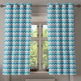 thumbnail image 1 of Ambesonne Chevron Grommet Curtain, Zigzag Tribal Design, 50" x 54", Grey White Petrol Blue, 1 of 6