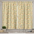 thumbnail image 1 of Ambesonne Chevron Kitchen Curtains, Rainbow Angled Stripes, 55"x39", Multicolor, 1 of 2