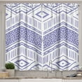 thumbnail image 1 of Ambesonne Chevron Kitchen Curtains, Tribal Sketchy Zigzags Art, 55"x36", Lavender and Blue, 1 of 3