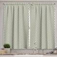 thumbnail image 1 of Ambesonne Chevron Kitchen Curtains, Vertically Arranged Waves, 55"x45", Slate Blue Pale Green, 1 of 3