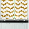 thumbnail image 1 of Ambesonne Chevron Kitchen Curtains, Zigzag Pattern Modern, 55"x39", Pale Coffee White, 1 of 3