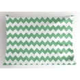 thumbnail image 1 of Ambesonne Chevron Pillow Sham, Zigzag Twisty Modern, 26" X 20", White Jade Green, 1 of 2