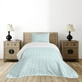 thumbnail image 1 of Ambesonne Chevron Quilted Bedspread Set 2 Pcs, Classic Compact Zigzags, Twin Size, Pale Blue White, 1 of 6