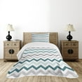 thumbnail image 1 of Ambesonne Chevron Quilted Bedspread Set 2 Pcs, Simple Geometric Zigzags, Twin Size, Multicolor, 1 of 6