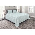 thumbnail image 1 of Ambesonne Chevron Quilted Bedspread Set 3 Pcs, Classic Compact Zigzags, King Size, Pale Blue White, 1 of 3
