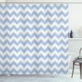 thumbnail image 1 of Ambesonne Chevron Shower Curtain, Abstract Zigzag Wavy Print, 69"Wx84"L, Pale Azure, 1 of 1