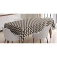 thumbnail image 1 of Ambesonne Chevron Tablecloth Rectangular Table Cover, Earthy Tone Abstract Zigzag, 60"x84", Dark Taupe Champagne, 1 of 3