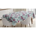 thumbnail image 1 of Ambesonne Chevron Tablecloth Rectangular Table Cover, Symmetric Stripes Arrow, 60"x90", Turquoise Pale Grey, 1 of 4