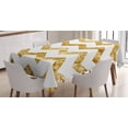 thumbnail image 1 of Ambesonne Chevron Tablecloth Rectangular Table Cover, Zigzag Pattern Modern, 52"x70", Pale Coffee White, 1 of 4