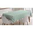 thumbnail image 1 of Ambesonne Chevron Tablecloth Rectangular Table Cover, Zigzag Stripes Pattern, 60"x90", Turquoise Pink and Ivory, 1 of 3