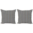 thumbnail image 1 of Ambesonne Chevron Throw Pillow Cover 2 Pack, 3D effect Zigzag Shapes, 18", Multicolor, 1 of 2