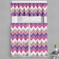 thumbnail image 1 of Ambesonne Chevron Valance & Curtain, Colorful Groovy Art, 55"x30", Multicolor, 1 of 6