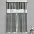 thumbnail image 1 of Ambesonne Chevron Valance & Curtain, Simplistic, 55"x36", Charcoal Grey White, 1 of 7