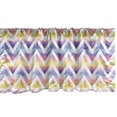 thumbnail image 1 of Ambesonne Chevron Window Valance, Colorful Zigzag PatternArt, 42" x 18", White and Multicolor, 1 of 2