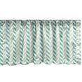 thumbnail image 1 of Ambesonne Chevron Window Valance, Herringbone Springtime, 54" X 18", Sea Green Eggshell White, 1 of 3