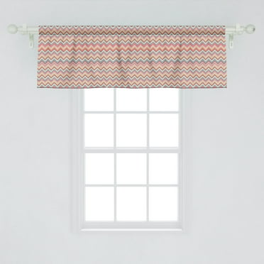 Ambesonne Chevron Window Valance, Optical Illusion Design Geometric Colorful Line Arrangement Chevron Zigzag Pattern, Curtain Valance for Kitchen Bedroom Decor with Rod Pocket, 54" X 18", Multicolor