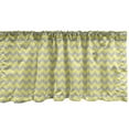 thumbnail image 1 of Ambesonne Chevron Window Valance, Tribal, 42" x 18", Yellow Pale Grey, 1 of 3