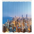 thumbnail image 1 of Ambesonne Chicago Skyline Shower Curtain, Vibrant City, 69"Wx75"L, Multicolor, 1 of 3