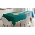 thumbnail image 1 of Ambesonne Chicago Skyline Tablecloth Rectangular Table Cover, Navy Pier City, 60"x84", Multicolor, 1 of 4