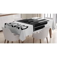thumbnail image 1 of Ambesonne Chicago Tablecloth Rectangular Table Cover, Urban Building Silhouettes, 52"x70", Black and White, 1 of 4