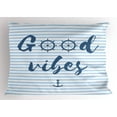 thumbnail image 1 of Ambesonne Chill Pillow Sham, Nautical Maritime, 26" X 20", Night Blue Pale Blue, 1 of 2