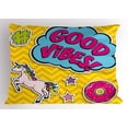 thumbnail image 1 of Ambesonne Chill Pillow Sham, Unicorn Donut Fun, 36" X 20", Multicolor, 1 of 2